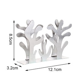 Stainless Steel Napkin Holder Silver Plants Shape Serviette Holder Modern Metal Napkin Holder for Kitchen Countertops, Dinning, Picnic Table