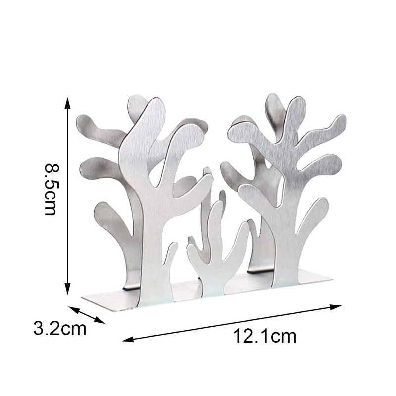 Stainless Steel Napkin Holder Silver Plants Shape Serviette Holder Modern