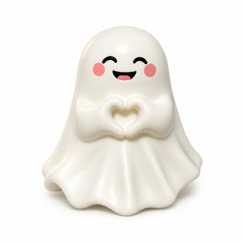 Middle Finger Ghost Statue for Halloween Decor – Cute &