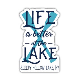 Sleepy Hollow Lake New York Souvenir 4 Inch Vinyl Decal Sticker Paddle Design