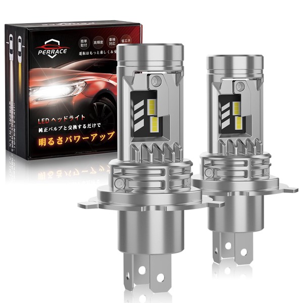 Perrace H4 LED Headlight, Vehicle Inspection Compatible, LED H4, Explosive