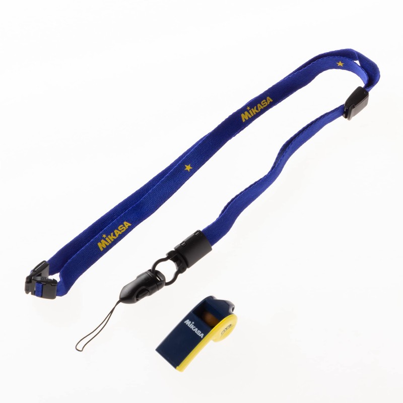 MIKASA PUL-NBY International Volleyball Federation (FIVB) Whistle, Palmaster, Navy/Yellow