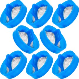 HINZIC 8pcs Water Inlet Valve Filter for Washer, Steel Washing Machine Water Filter Screen Replacement, Washer Drain Hose Part Repair Kit for Automatic Washing Machine