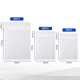 Yeyeplum 100 Pcs Kraft Bubble Mailers 3 Size Padded Bubble Envelopes Kraft Poly Mailers Bubble Lined Shipping Envelopes Mail Envelopes Mail Shipping Bubble Bags for CDs Book Business Supplies(White)