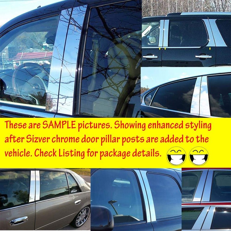 Exclusive 304 Steel 4PCS Door Center Pillar Posts Overlay Compatible