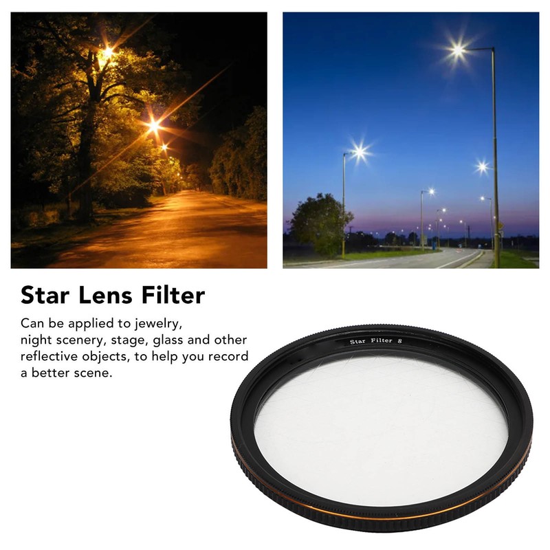 Adjustable Starburst Filter Thin HD Coating Camera Starlight Filter for