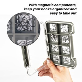 MUUNN 400Pcs Fly Tying Hooks Assortment, Barbless Fishing Hook Trout, Dry Fly Fishing Hooks Fly Tying 12#14#16#18# with Fly Box