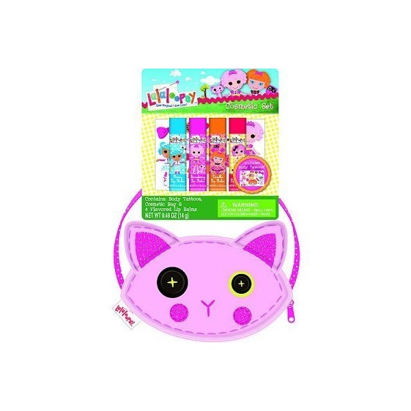 Lalaloopsy Cosmetic Bag with Lip Balms and Body Tattoos