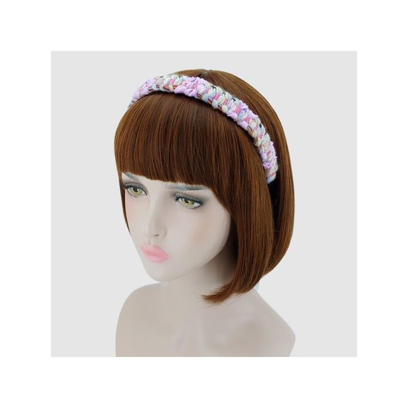 Lara 라라 트위드 헤어밴드 P-핑크(LALAH414) Lala Tweed Hairband P-Pink (LALAH414)
