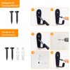 Pasking Pack of 10 Wall Hooks - Black Matt Stainless