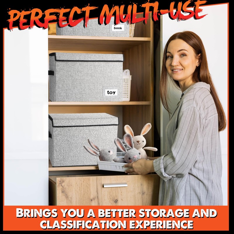 Chuangdi 6 Pcs Comic Book Storage Boxes, Back to School