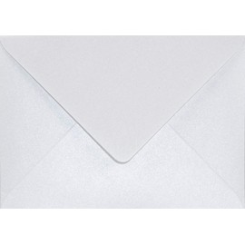 Netuno Envelopes Mother of Pearl White DIN B6 125 x 175 mm Aster Metallic White Envelopes Pearl White Pearlescent Metallic Glossy Envelopes for Wedding Christening Confirmation Easter Christmas Pack
