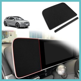 BestEvMod for Ioniq5 Screen Bezel Protector Accessories,Navigation Touchscreen Screen Brezel Compatible with Hyundai Ioniq 5 2022 2023 2024 Accessories - Color: Mesh Overlay