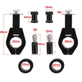 Hand Guards Dirt Bike Handguards Upgrade Black Aluminum Brush Bar Universal Motorcycle Hand Guard Bark Busters for ATV Quad CR CRF YZF KXF RMZ BSE Motocross Pit Bike Racing KAYO (Black)