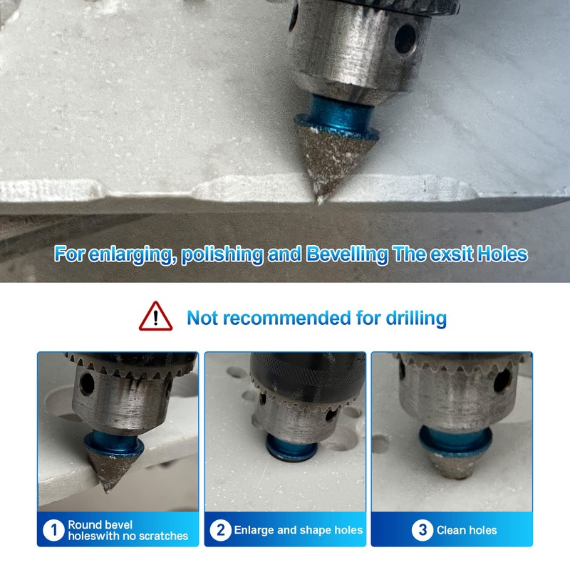 Diamond Beveling Chamfer Bit,BRSCHNITT 20mm Diamond Finger Milling Bits hex