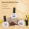 JODSONE 3Pcs 10ml Top and Base Coat Gel Nail Remover