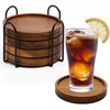 4 Pcs Wood Coasters for Drinks Absorbent, Wooden Coasters with