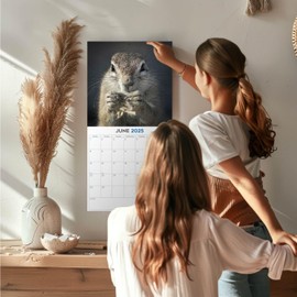 2026 Squirrels Calendar - Dog Breed Wall Calendar - 12 x 24 Open - Thick No-Bleed Paper - 14 Month Planner Calendar Organizing & Planning
