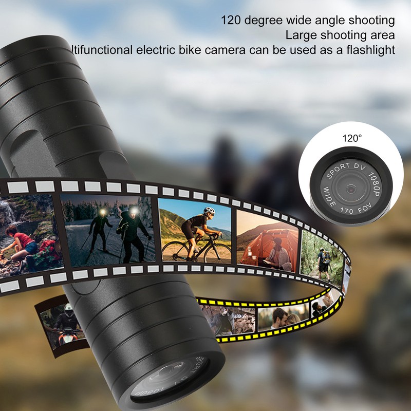 Bike Helmet Camera Video Recorder with LED Light HD 1080P