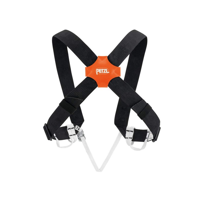 PETZL, Explo, Positioning Braces For Croll, Black/Orange, One Size, Unisex-Adult