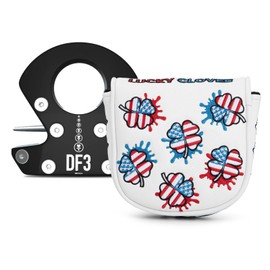 Aliennana Mallet Putter Headcover USA Style Magnetic Closure for LAB DF3 Putter Premium Embroidery PU Leather