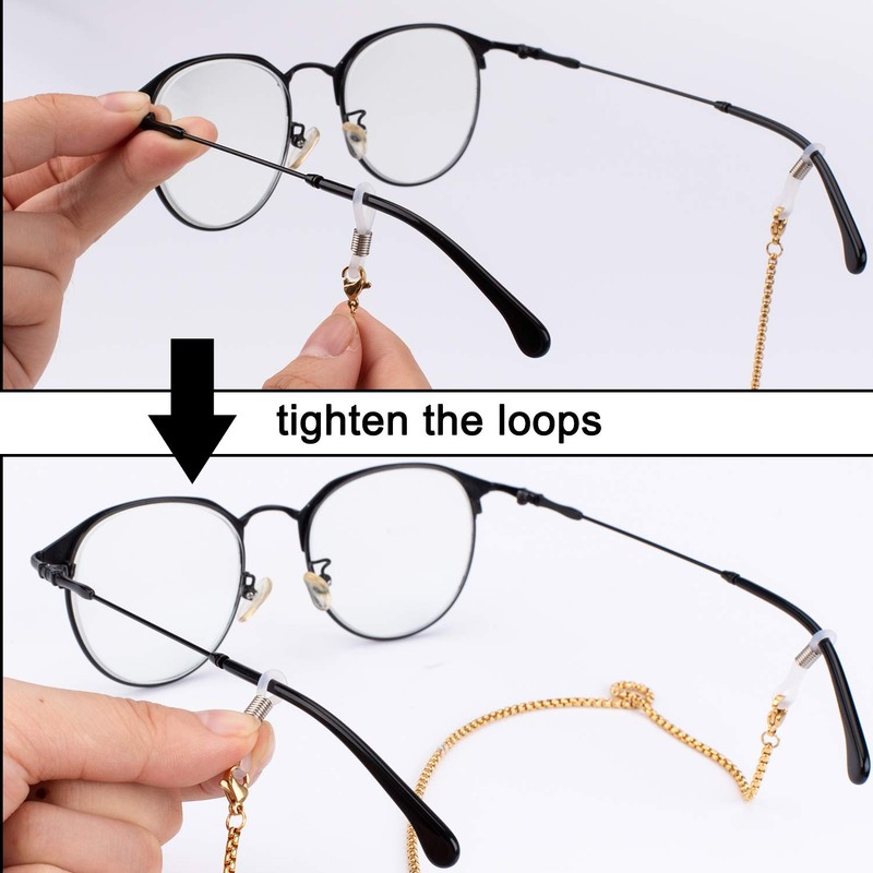 Whaline 3 Pieces Eyeglasses Chain Sunglass Neck Strap Holder with