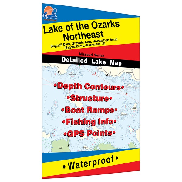 Lake of The Ozarks-Northeast (Milemarker 17 to Bagnell Dam) Fishing Map
