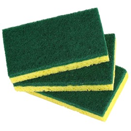 Scrubee Heavy Duty Scrub Sponge with Scouring Pad, Kitchen Dishwashing, Sink, Pot and Frying Pan Cellulose Scrubber Sponge Non Scratch. by Superio… (4.5" 3 Pack)