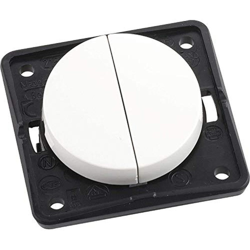Hager Integro – Double Two-Way Switch Polar White