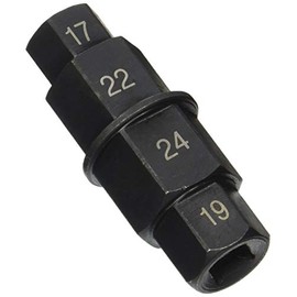 HARDK Motorcycles Hex Axle Tool - 17mm, 19mm, 22mm, 24mm - Hex Allen Front Wheel Hub Axle Spindle Socket Adapter Tool 3/8” Inch