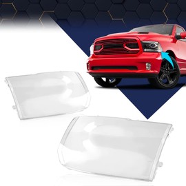 PIT66 Headlight Cover Compatible with 2009-2018 Dodge Ram 1500/2011-2018 Ram 2500 3500 4500 5500/2010 Dodge Ram 2500 3500
