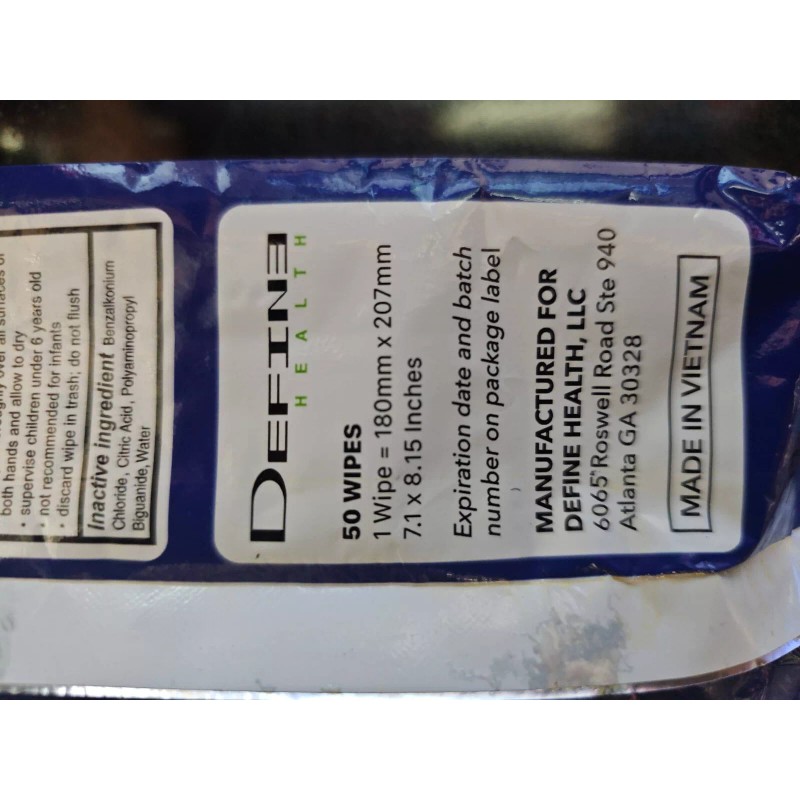 Define 75% Alcohol Wipes Case of 500 ( 10packs of