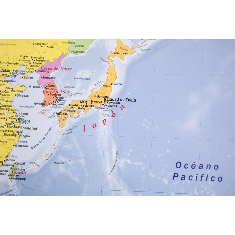 Giant World Map in spanish language (39 X 55) with