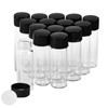 QOAEZK 15 PCS 2 Dram Glass Vials, Small Liquid Sample
