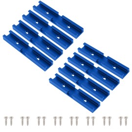 iMetrx 8PCS T-Track Intersection for Woodworking with Screws,Double-Cut Jig Profile Universal T-Tracks Blue