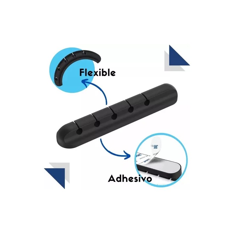 Veraly Organizador De Cables Adherible Silicón Oficina Hogar 1pz