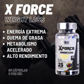 Quemador De Grasa Corporal Metforce 90 Cápsulas Reductivo