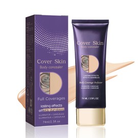 74ml All-Over Teint Perfektionierer, Flawless Bein Körper Narbe Make Up, Tattoo Abdecken Wasserfest Make-up Abdeckcreme für Besenreiser, Langanhaltend Körper Make Up, Body Coverage Perfector for Leg