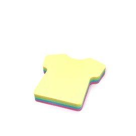 GUMTAPE Clothes Shape Sticky Notes 76 mm x 76mm, 6 Pads of 100 Sheets/Pad, Rainbow MixColor Sticky Notes 11505/06. Cute Mixed Colour for Office/Home/Kitchen/Baking/School(6 Pads)