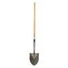 Round Point Shovel, 48 in.Handle, 14 ga.
