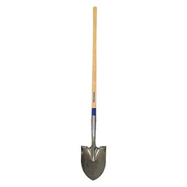 Round Point Shovel, 48 in.Handle, 14 ga.