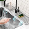 Folding Faucet Mat for Kitchen Sink-Light Gray