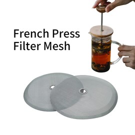 4 Pcs French Press Replacement Filter Screen, 4 Inch Reusable 304 Stainless Steel Mesh Filter for Bodum French Press Coffee Makers