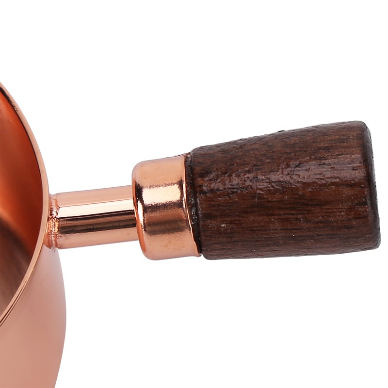 Sauce Pan Wooden Handle Rose Gold Stainless Steel Sauce Pot