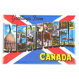 Greetings from Montreal Fridge Magnet (1.75 x 2.75 inches)