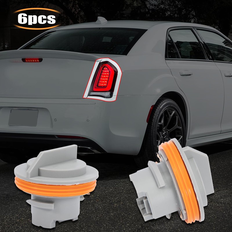 Anlseiod 6pcs Tail Lamp Socket compatible for Dodge 1999 2000