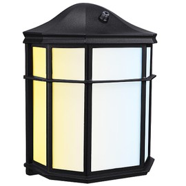 LEONLITE 3CCT Dusk to Dawn Outdoor Wall Light, LED Wall Sconce, 15W(100W Eqv.), Exterior Light Fixture Wall Mount, Frosted Wall Lantern for Porch, Patio, 1000lm, Aluminum, Waterproof