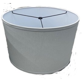FenchelShades.com 16" Top Diameter x 16" Bottom Diameter 10" Height Black (Spider) Attachment Lampshade USA Made (Linen Overcast)