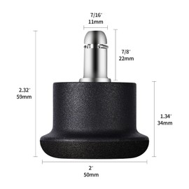 uvce Bell Glides Replacement Chair Feet Wheel Stopper Office Chair Caster Wheels to Fixed Stationary Castors with Separate Self Adhesive Pads Pieces