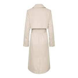 PIECES PCSCARLETT Female Trench Coat, Silver Gray